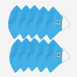 Conical Earloop Duraprot Medical Facemask Pack of 10 Self Disinfecting Medical Blue Colour Mask