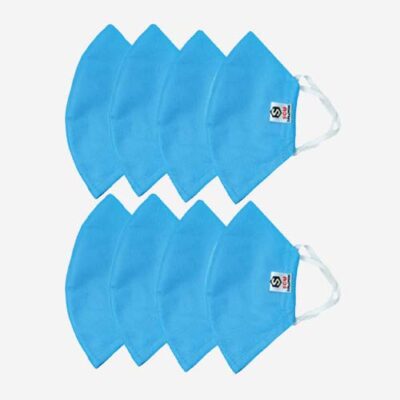 Conical Earloop Duraprot Medical Facemask Pack of 8 Self Disinfecting Medical Blue Colour Mask